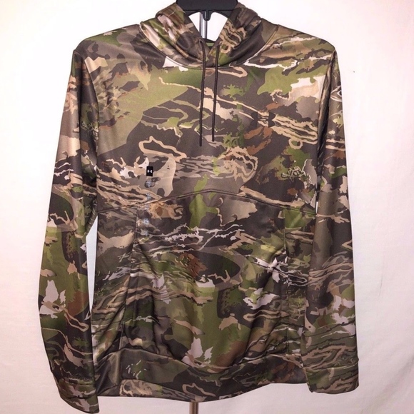 under armour men's icon water resistant camo hoodie